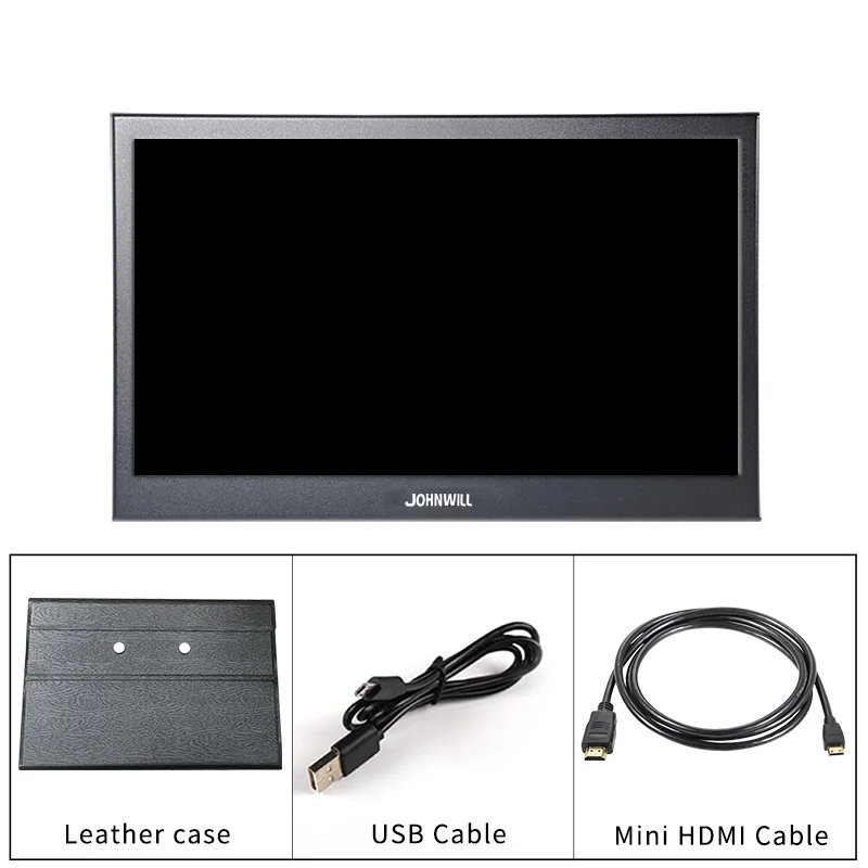 With Leather case 11,6 дюймов 1080P портативный ЖК игровой монитор ПК HDMI TVPS3 PS4 Xbo x360 ips ЖК светодиодный кожаный чехол дисплей монитор для Raspberry Pi - Цвет: With Leather case