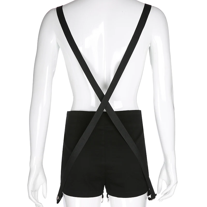 Rockmore Black Pockets Harajuku Zipper Mini Shorts Women Bodycon Gothic Short Pants Korean Style Female Casual Shorts Streetwear