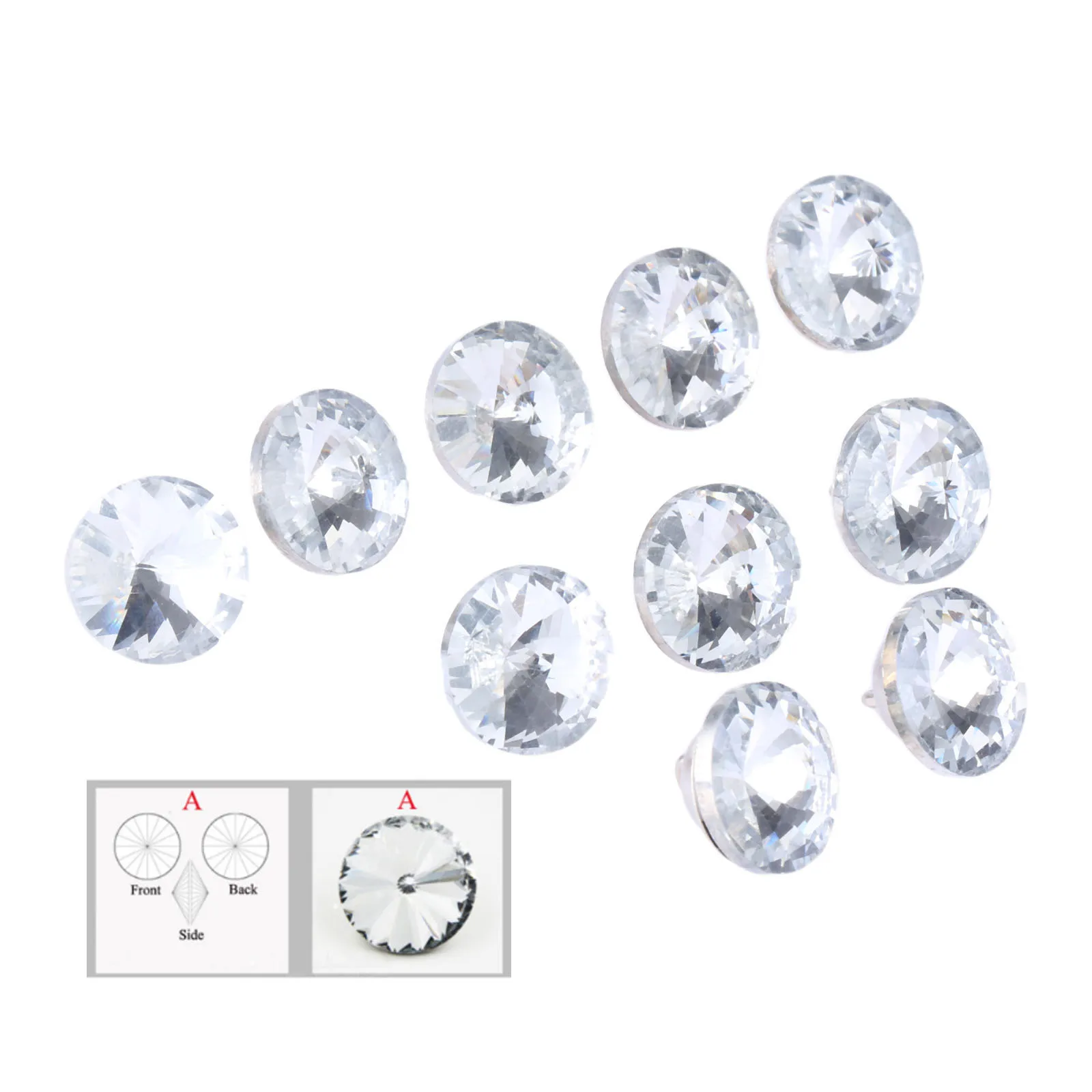 10 шт. стразы с бриллиантами диаметром 14 мм|Пуговицы| |