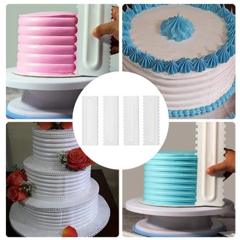 

1PCS Cream Scraper Irregular Teeth Edge DIY Scraper Cake Decorating Fondant Pastry Cutters Decorating Comb Baking Spatulas Tools