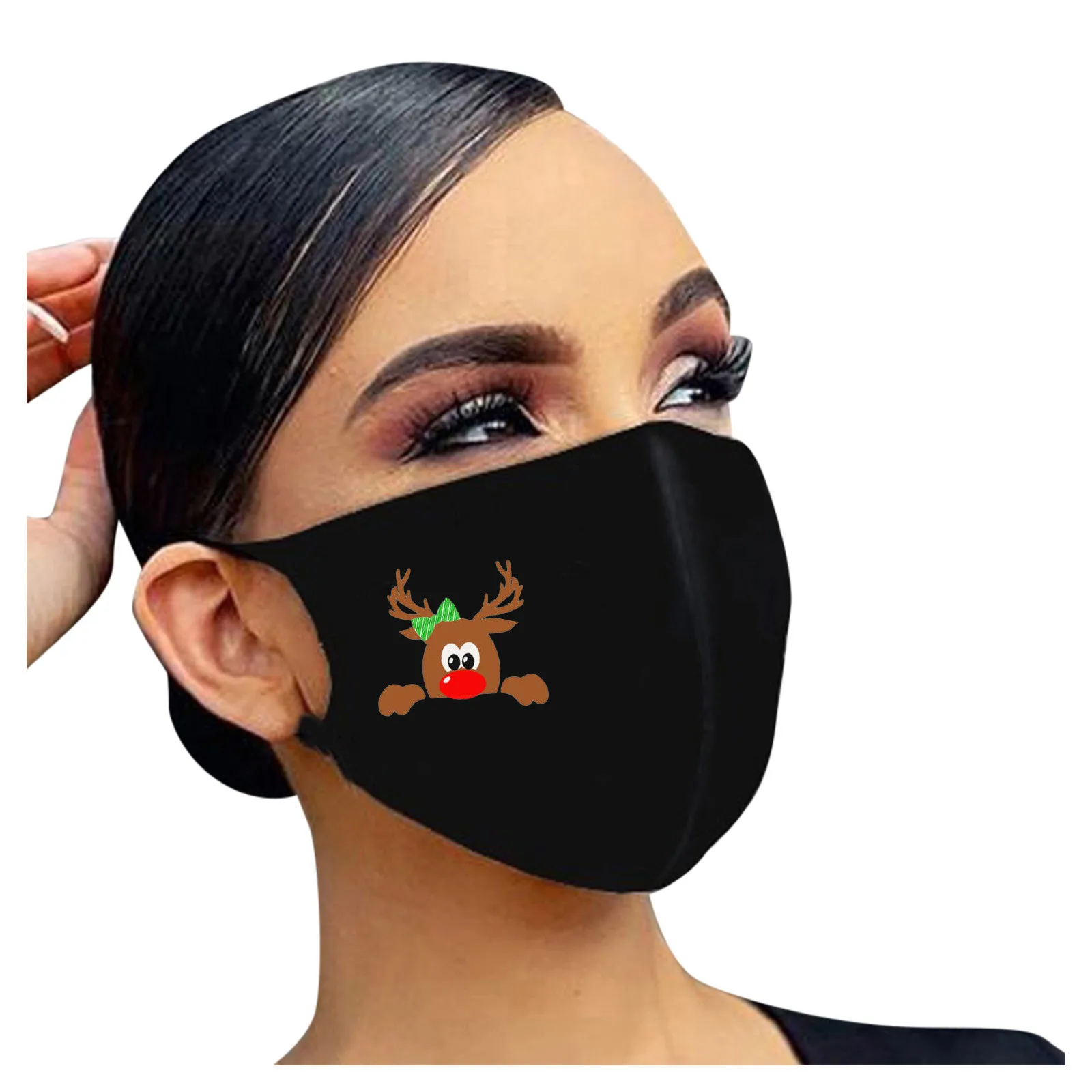 

1pc Pm2.5 Adult Face Mask Christmas Color Mouth Mask Washable Reusable Activated Carbon Skin-friendly Face Mask Mascarilla d5