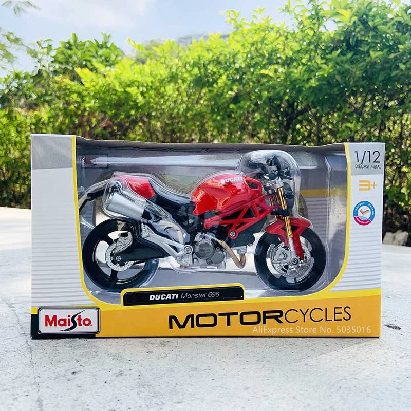 

Maisto 1:12 Ducati Monster 696 red Die-cast alloy motorcycle model car models collection gift toy tool