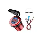 12V 24V Алюминий Водонепроницаемый двойной QC3.0 для быстрой зарядки с usb-портом, Зарядное устройство Мощность выход Светодиодный переключатель вольтметра волоконно оптический кабель для автомобиля морской грузовик внедорожник