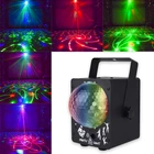 Лазерный проектор YSH, 60 узоров, светодиодный Rgb-проектор для дискотек, вечерние, диджеев, управление звуком, стробоскосветильник бара, дня рождения, лазерной показа