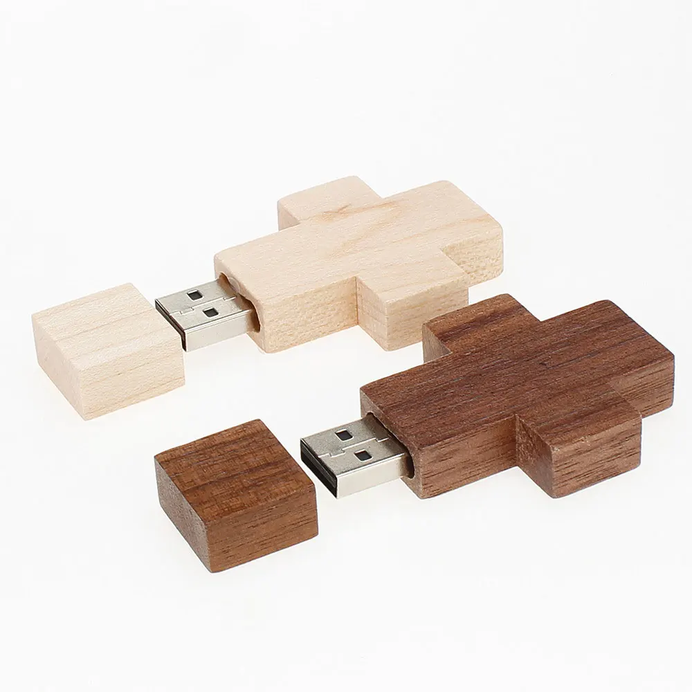 

Pendrive LOGOcustom usb memory stick wooden cross flash drive 4GB 8GB 16GB 32GB 64GB natural wood flash driveU disk memory stick