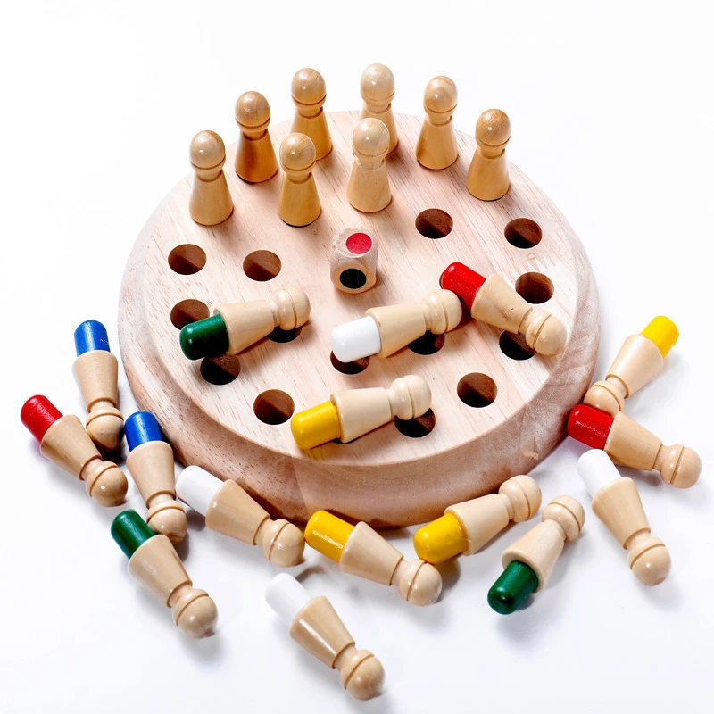 

Детская деревянная палочка для запоминания, шахматная игра, веселая настольная игра, развивающая цветная Когнитивная детская игрушка, пода...