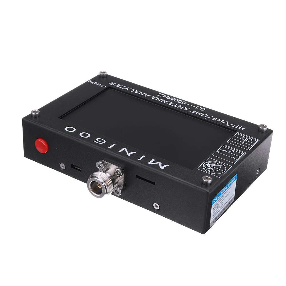 Mini600 4,3 дюймов ЖК-дисплей HF VHF UHF анализатор антенны 0,1-600 МГц измеритель коэффициента стоячей воды 1,0-1999 5 V/1.5A для радио C6-007