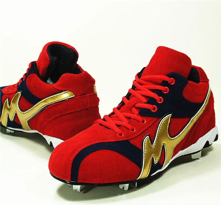 Мужская и женская профессиональная бейсбольная обувь из нубука со стальными