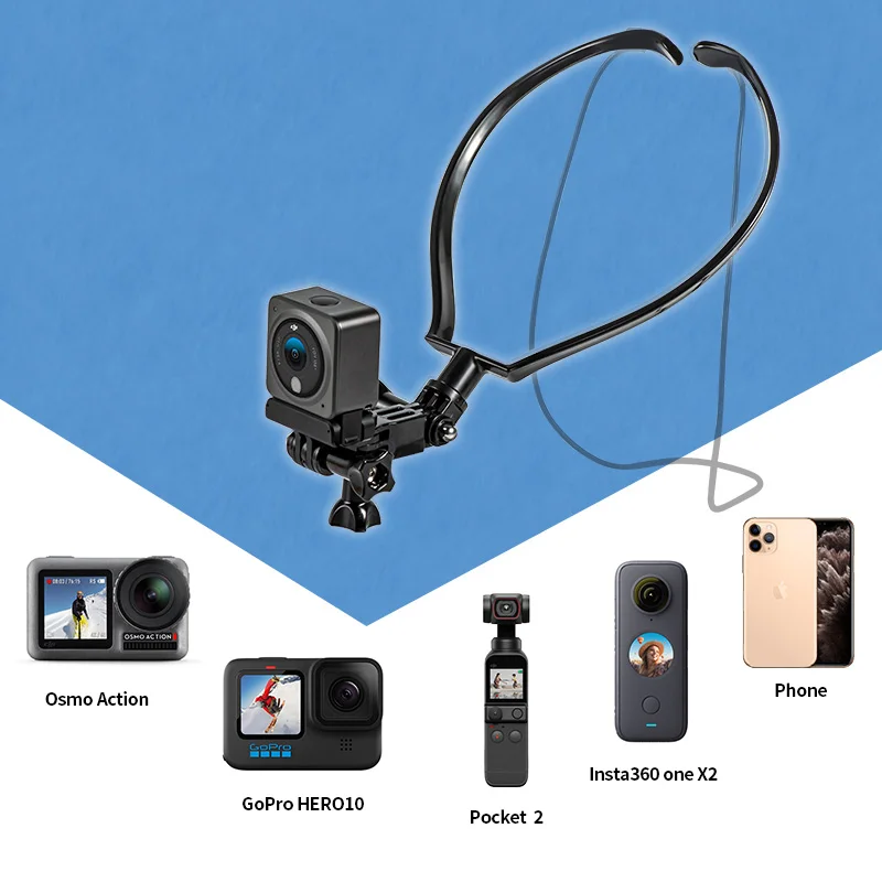 

Держатель шеи STARTRC для спортивной камеры DJI Action 2 /Insta360 ONE X2 / FIMI PALM 2 / GoPro Комплект аксессуаров heroFPV