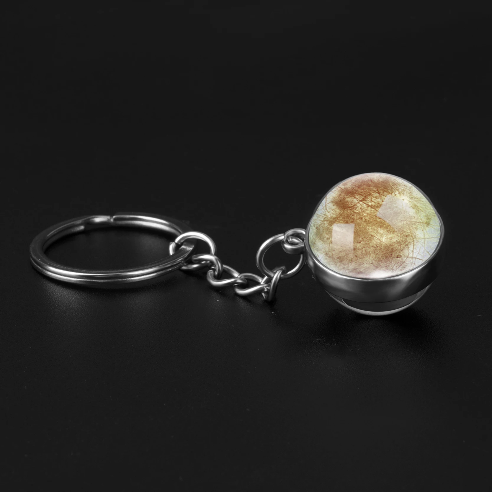 Брелок для ключей мужчин и женщин двухсторонний стеклянный с изображением