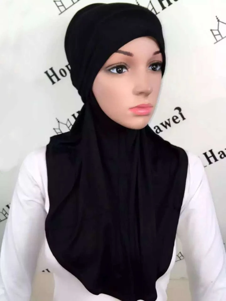 Мусульманский Хиджаб хиджаб Однотонный женский мягкий хлопковый эластичный