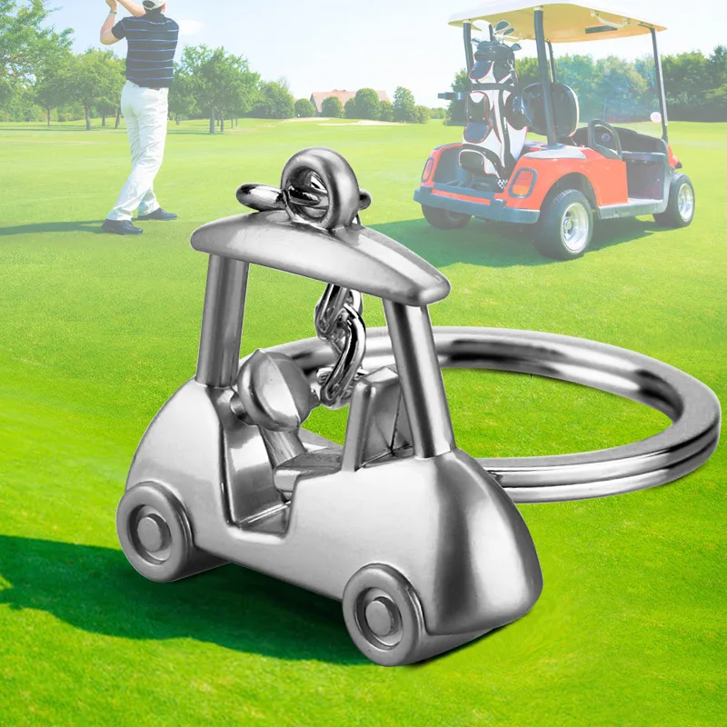 Fashion Golf Cart Keychain Zinc Alloy Men's Car Key Holder W