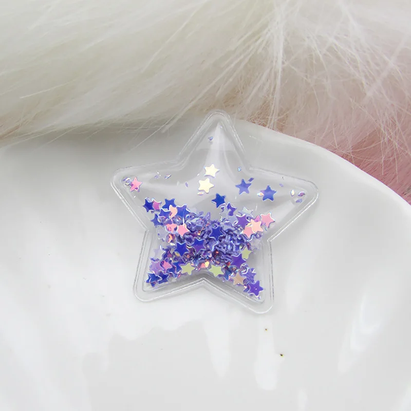 Новая Модная красочная блестящая Звезда прозрачная пластиковая наполняемая