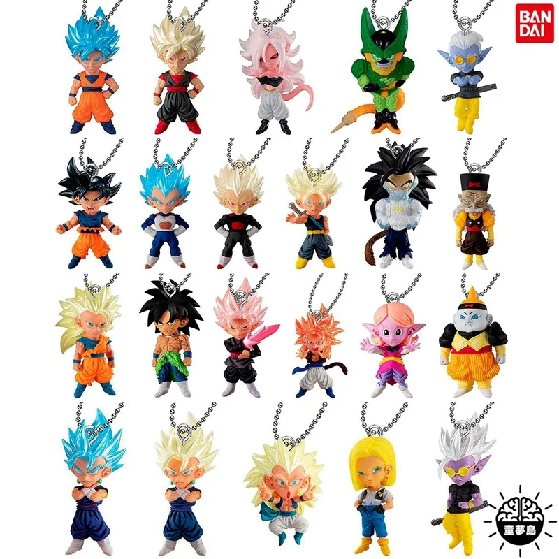 Bandai Genuine Gacha Toys Dragon Ball Super UDM BURST Son Goku Fu Vegeta IV Broli Chronoa Android 19 Action Figure Phone Charms