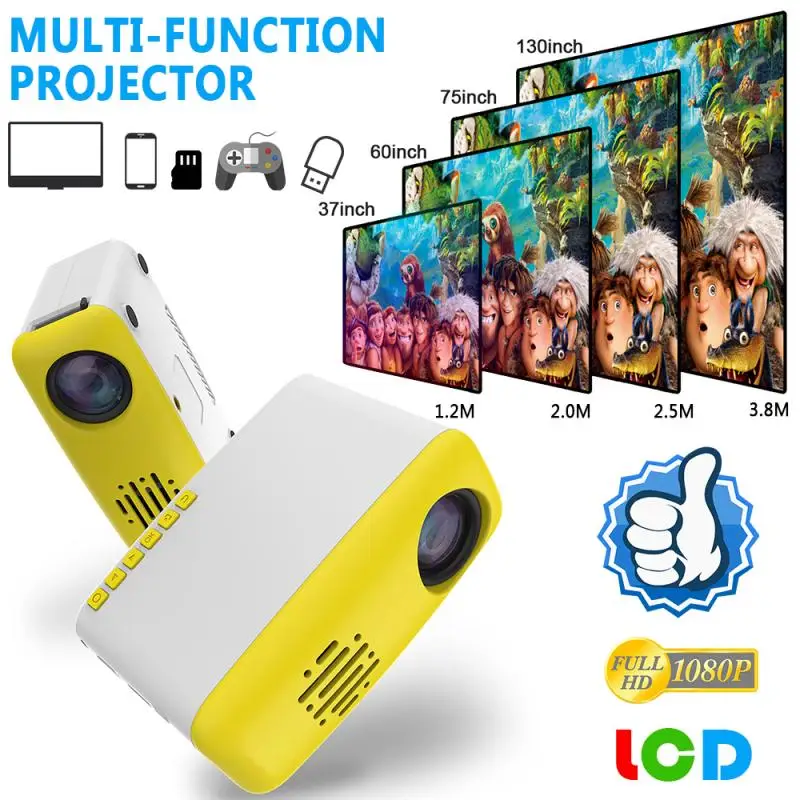 Светодиодный мини-проектор full HD портативный домашний кинотеатр проектор 1080P