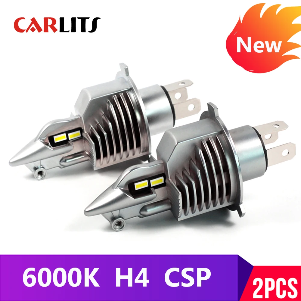 

2X H4 9003 HB2 LED headlight bulbs 12V 24V 80W 16000LM diode lamps LED H4 for cars high beam dipped beam auto grade CSP chips CJ