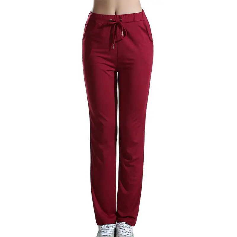 

Womens Wear Waist Adjustable Straight Fashion Bottoms Trousers Plus Size Pants Solid Color Basic Jogging Low Sports