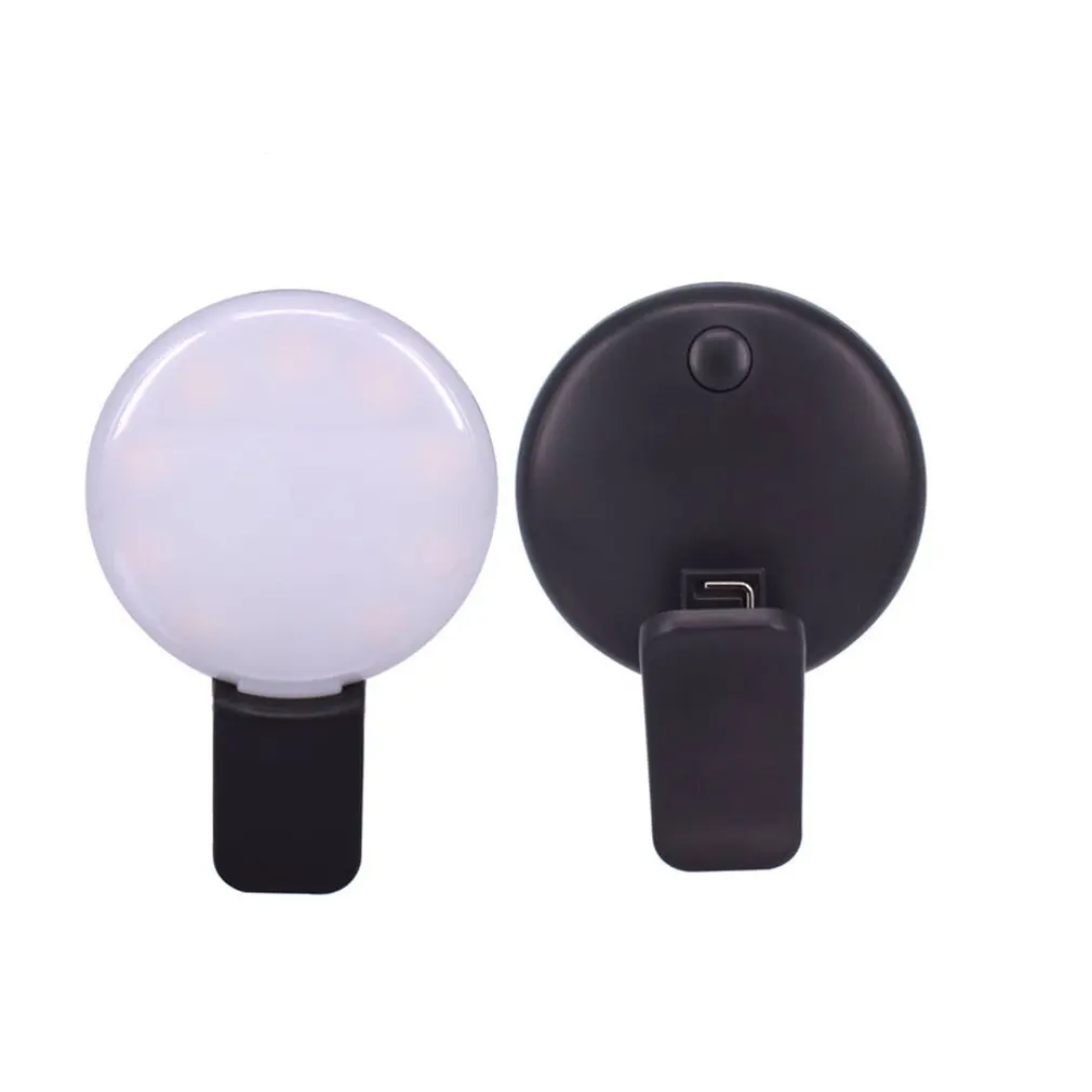 

Selfie LED Ring Flash Light Portable Phone Selfie Lamp Luminous Clip Lamp Camera Photography Video Spotlight