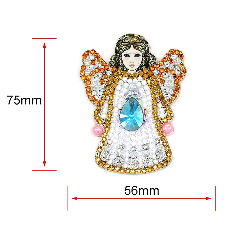 5D алмазная живопись брелок горный хрусталь вышивка ангел кулон DIY ремесло набор