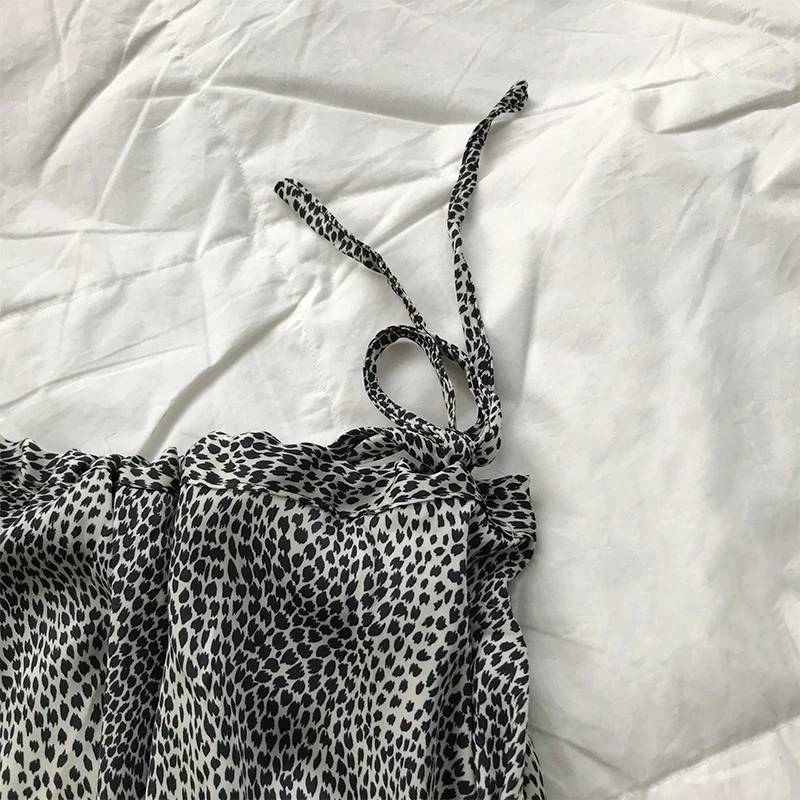 Женская леопардовая шелковая атласная юбка GOPLUS винтажная длинная эластичная