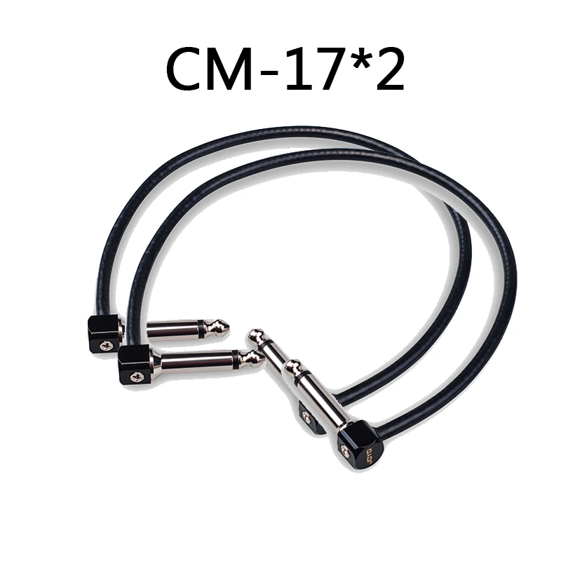 

CM-17 30CM Guitar Effect Pedal Cable For Electric Guitar Effect Line Shielded Mono Cable 2PCS Angle Plug Parts accessories