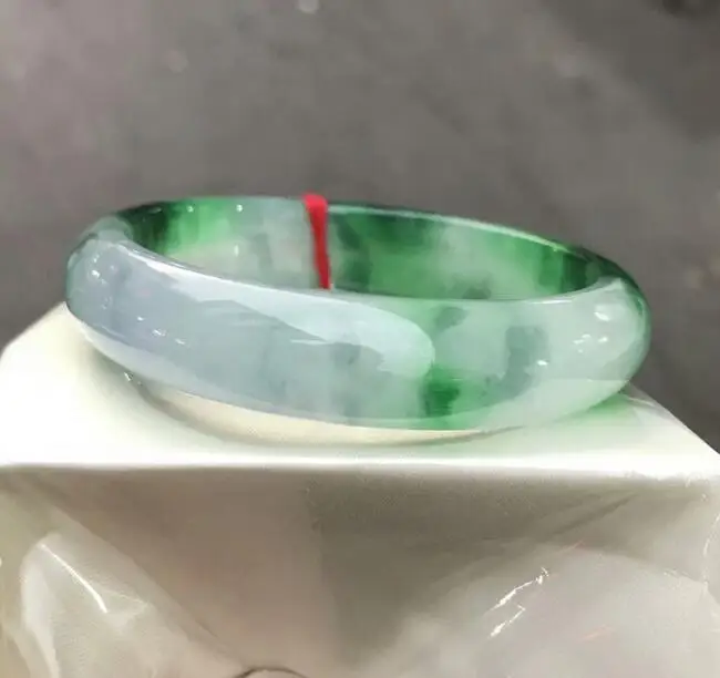 Сертифицированный (класс а) 100% натуральный зеленый жадеит нефритовый браслет