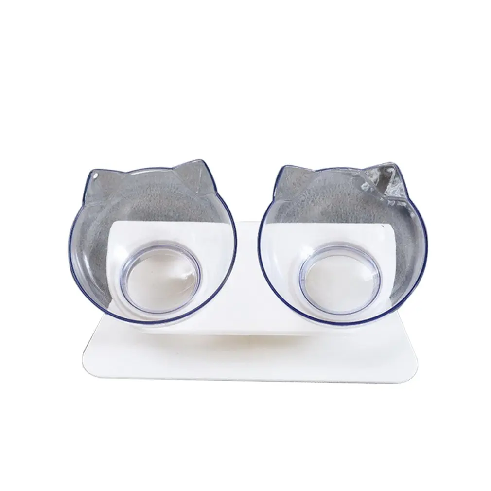 Хит продаж прозрачные миски для кошек с подставкой кормушка домашних животных