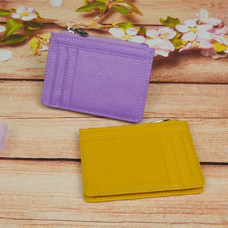 Большой широкий держатель для удостоверения личности из натуральной кожи Модный