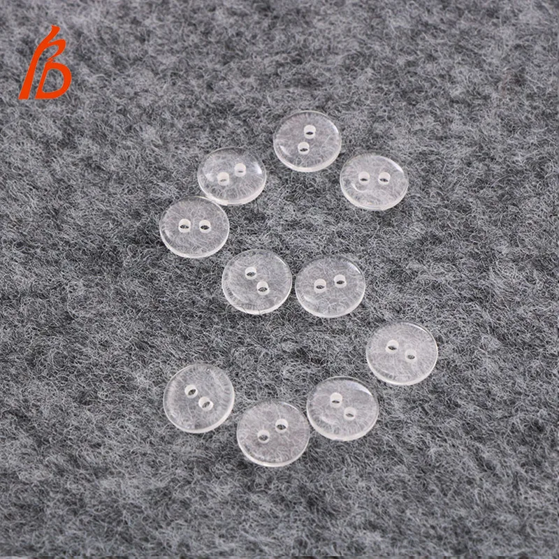 100 шт. прозрачная пряжка с двумя отверстиями из смолы Пряжка для хлеба фурнитура