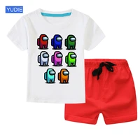 new 2021 baby kids t shirt sets print girls funny clothes boys costume children summer tops hot game kids clothes t shirts suit