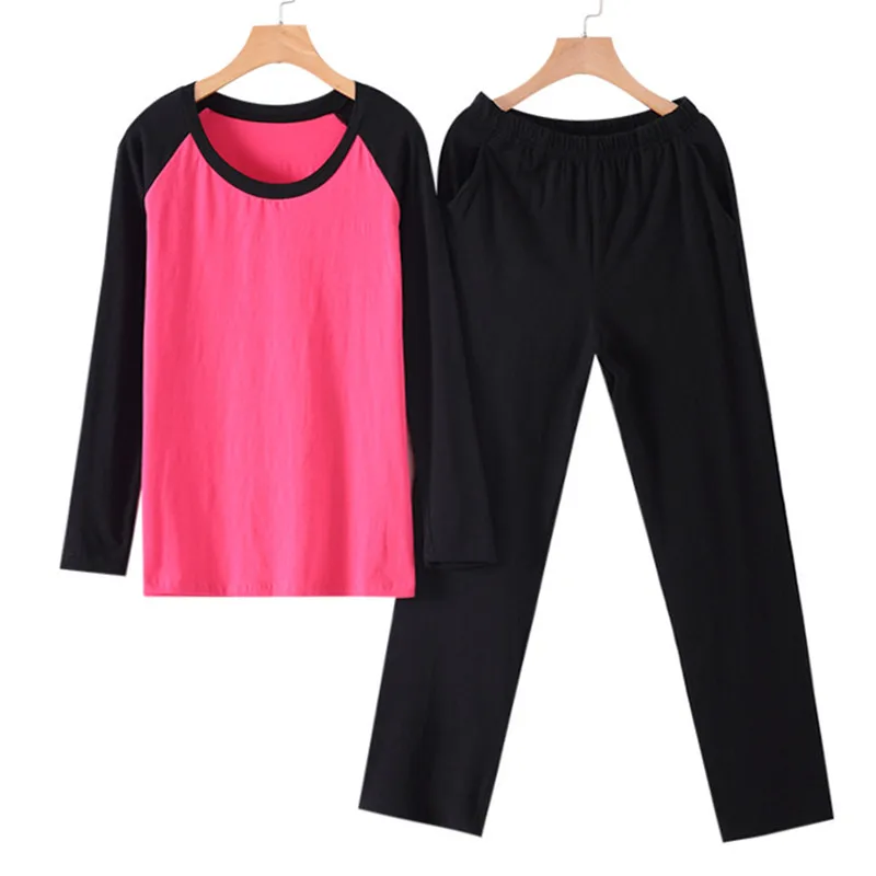 

Fdfklak Spring Autumn Women's Sleep Lounge Pajama Long Sleeved Woman Pajamas Set Cotton Sleepwear Pyjamas Fashion Home Suit