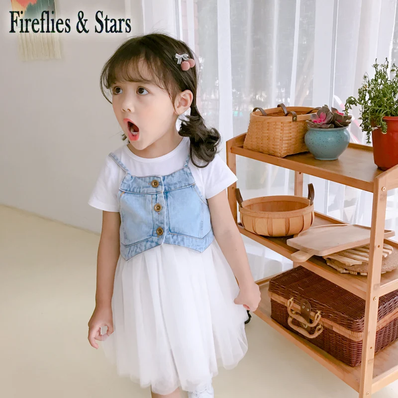 Летнее платье-пачка для девочек платье малышей детская модная уличная одежда