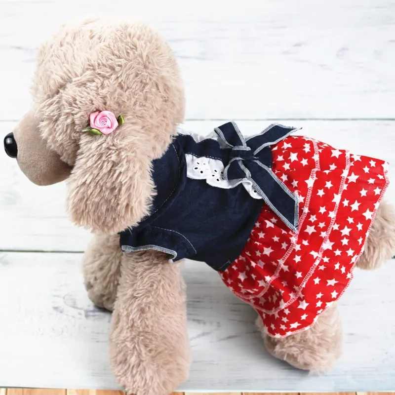 Одежда для собак платье кошек летнее домашних животных юбка принцессы и