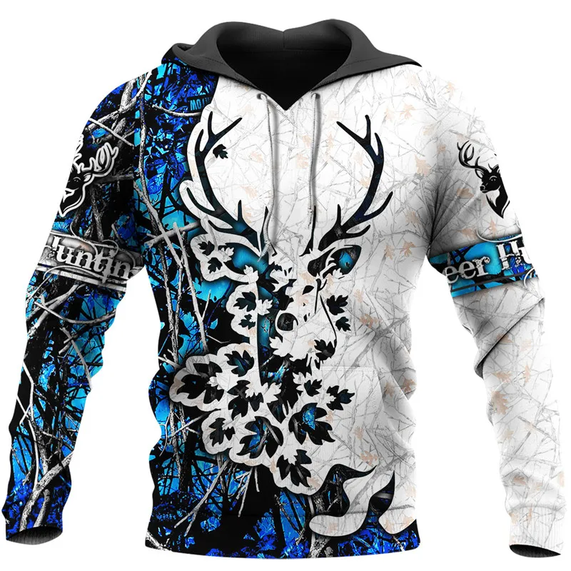 

New deer hunting camouflage 3D full body printing men's sweater Unisex Hoodie luxury sweater zipper sweater jacket casual shirt