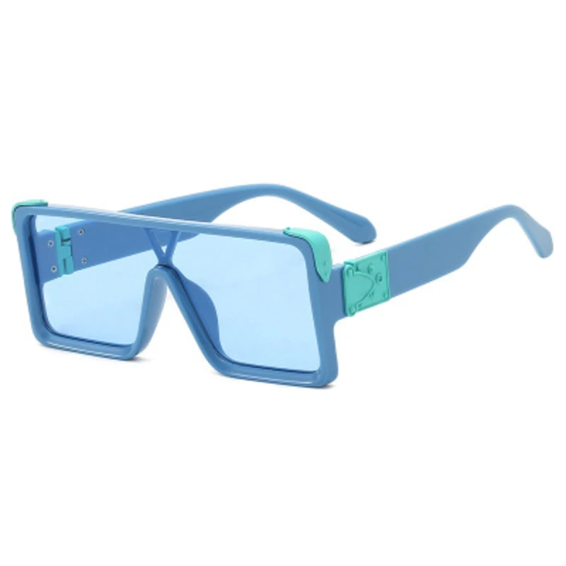 

New Trendy Large Frame One Piece Sunglasses Men 2020 Luxury Brand Designer Retro Square Sun Glasses Women Outdoo Shades Eyewears
