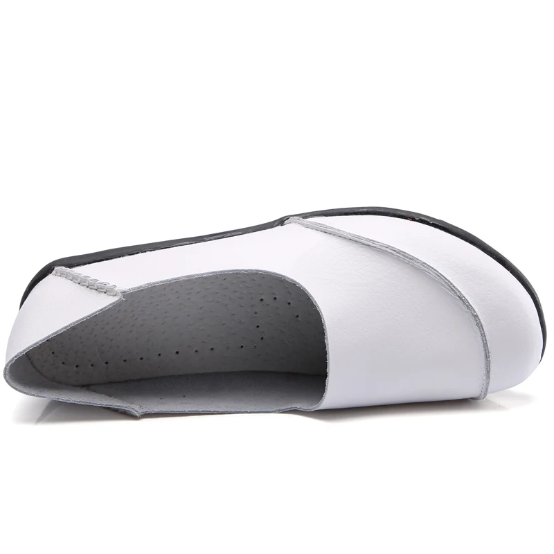 Женская обувь на плоской подошве лоферы из натуральной кожи весну 2019|Обувь без