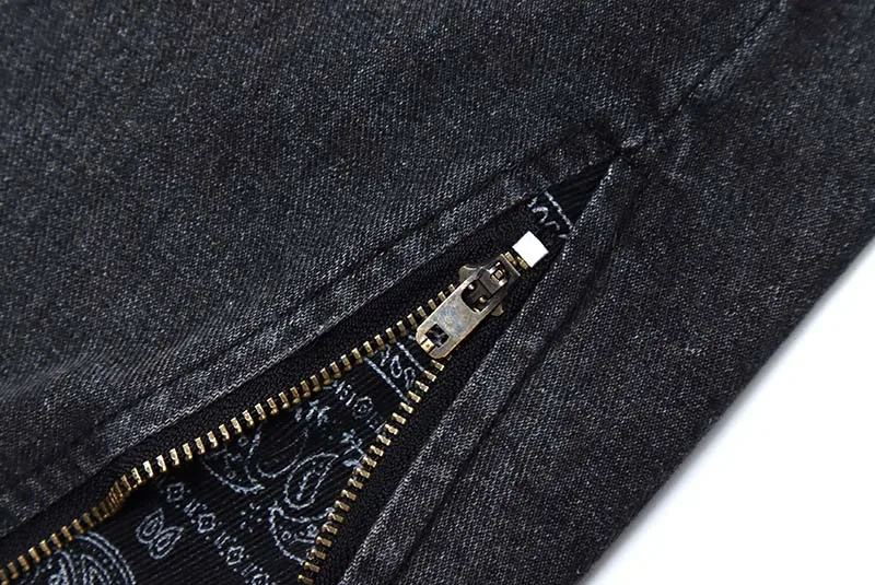 

UNCLEDONJM Cashew Retro Jeans Men's BF Harajuku Fashion Brand Hip-hop Cool Street Fashion Pants biker jeans designer