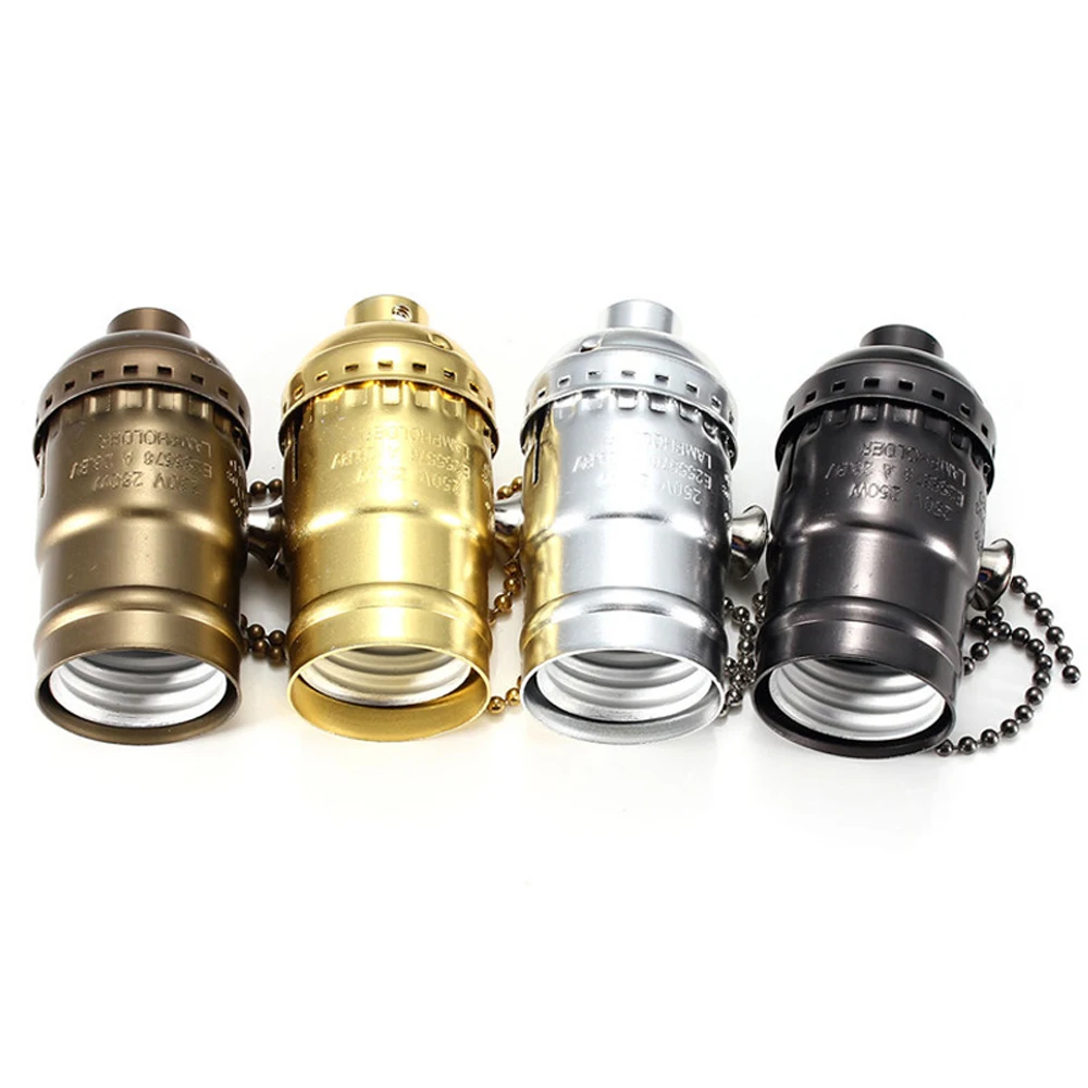 E27 ретро алюминиевая молния винтажный светильник розетка подвесной классический