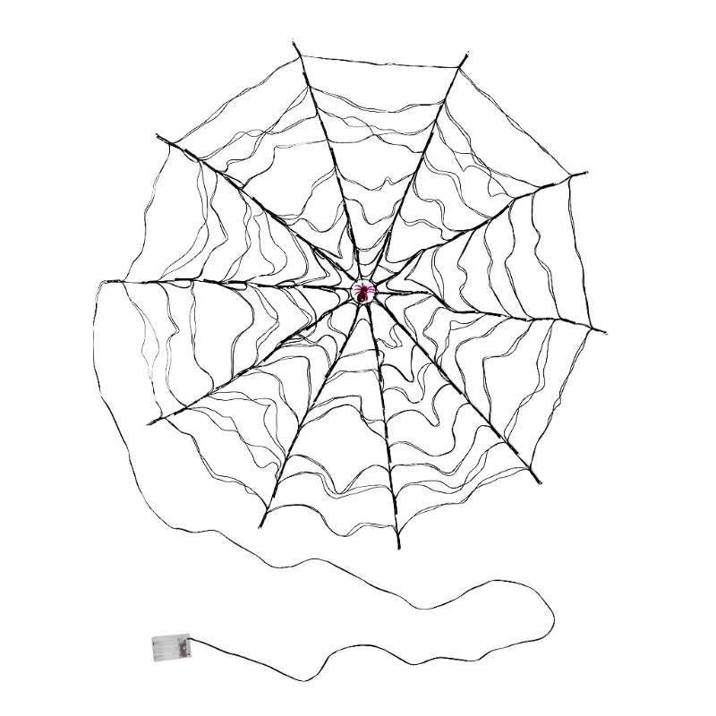 

D0AD Halloween Spider Net Light Lights String for Halloween Party Home Indoor Outdoor Haunted House Decoration Props