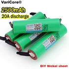 100% новый бренд 18650 2500 мАч akku 3,6 В INR18650 25R M 20A разряд + DIY никель