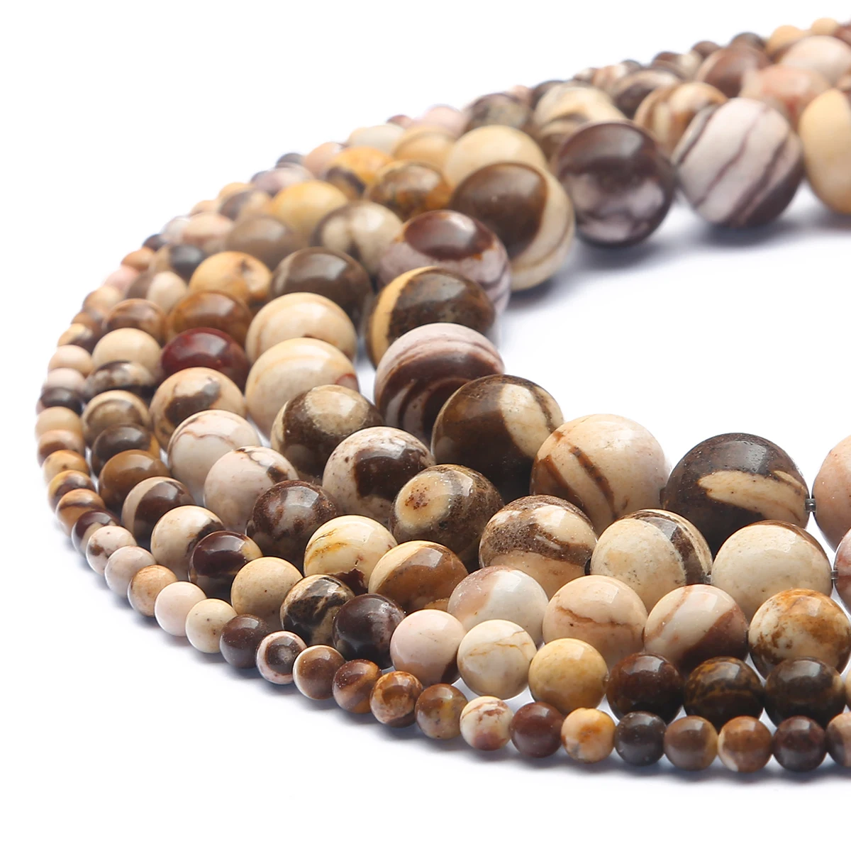 Натуральная австралийская камень &quotЗебра&quot бусины для ожерелий и браслетов