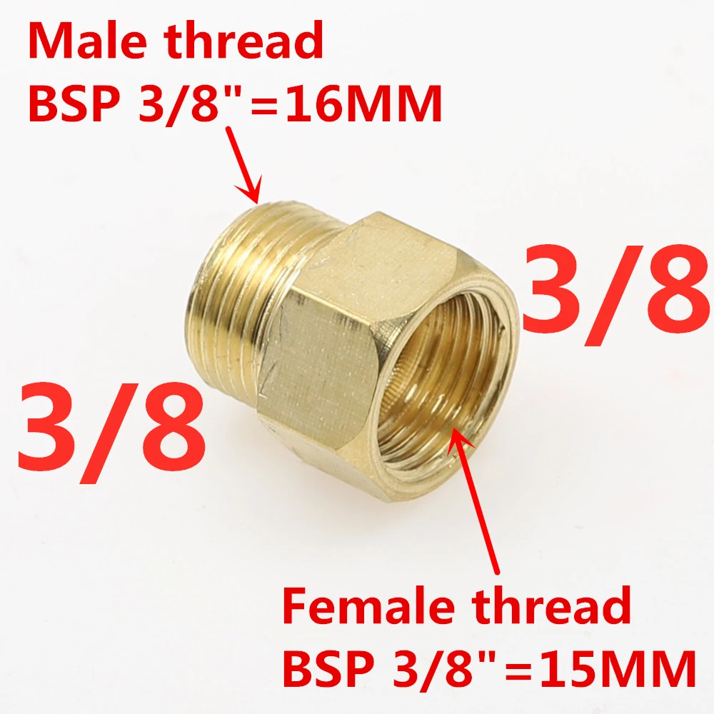 03 M x 03 F 1 шт. медный M/F 1/", 1/4", 3/", 1/2" 3/" BSP Мужской на женский резьбовой латунный адаптер муфты латунный фитинг для труб - Цвет: 03 M x 03 F