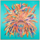 100% твил Шелковый женский шарф роскошный бренд индийский перо большие квадратные шарфы модный подарок перья Корона шелковые шали 130*130 см