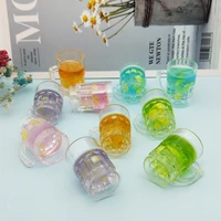 6pcs fruit beverage cup resin charms pendants summer lemon drink floating for diy earring key chain jewelry making photo props