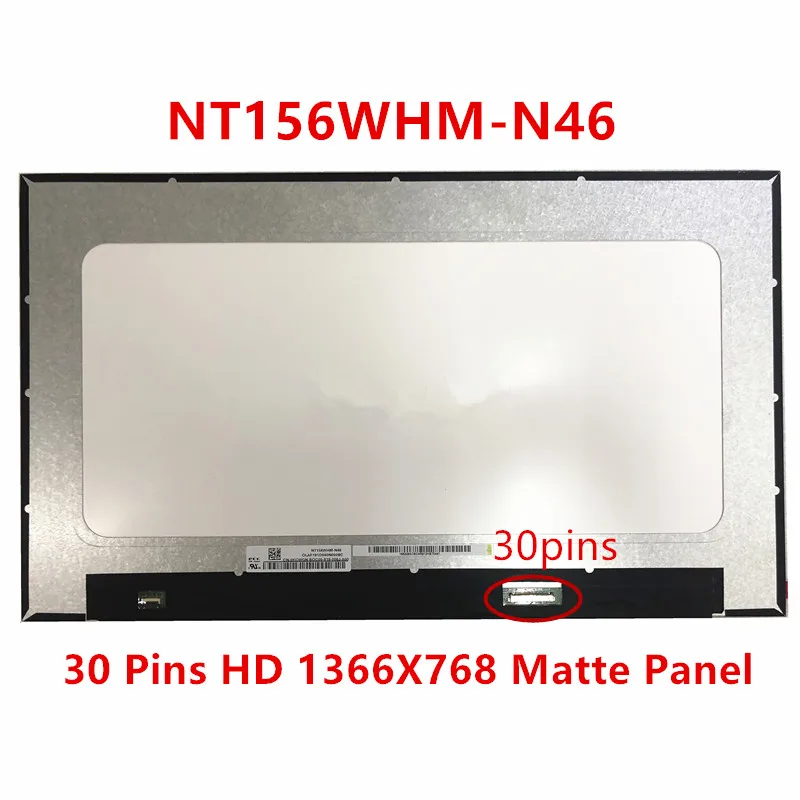 

15.6" For BOE NT156WHM-N46 NT156WHM N46 LCD Screen Laptop Matrix 30 Pins HD 1366X768 Matte Panel Replacement