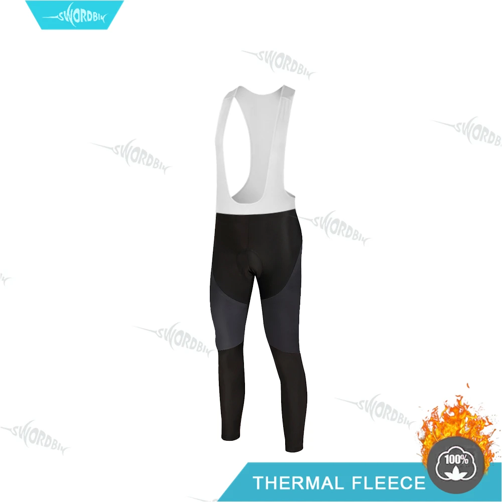 White Bib pants Зимнее платье с длинными рукавами Велосипедная форма Aleing Pro велосипедной команды Джерси комплект Для мужчин MTB Термальность флисовая Зимняя дорога езда на велосипеде шорты для маленьких мальчиков, раздел-одежда для детей; футболки Ciclismo - Цвет: White Bib pants