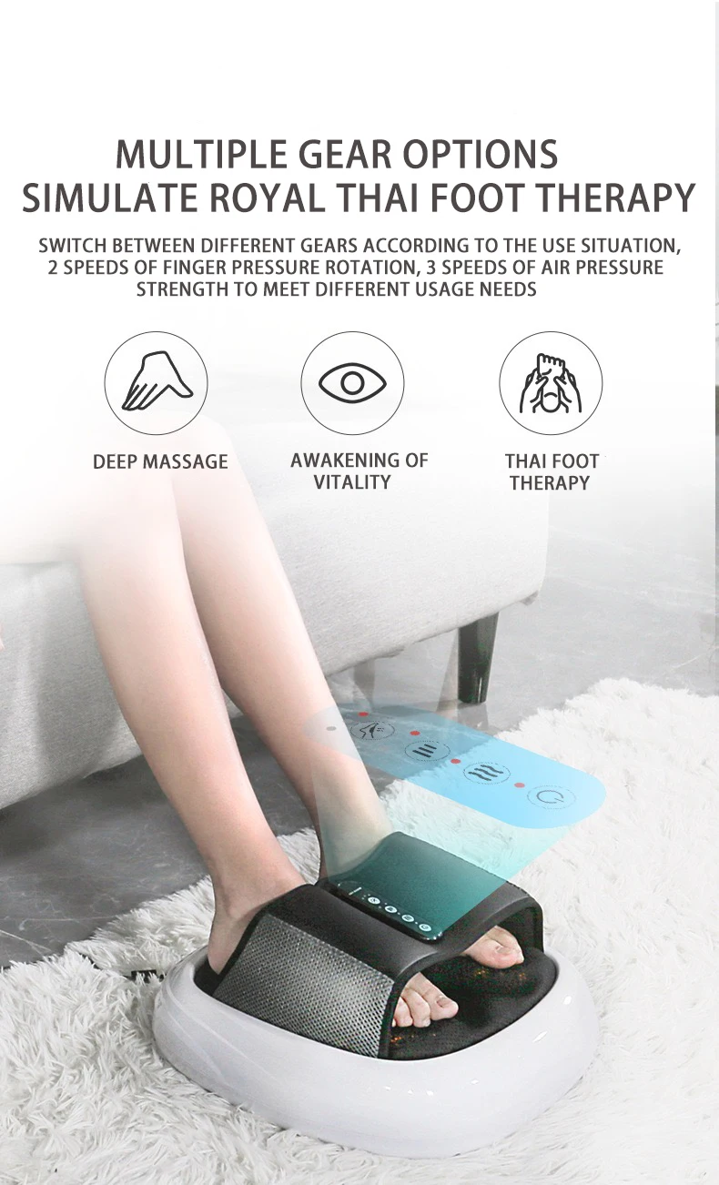 Полуобернутый массаж ног давление воздуха Горячий красный свет