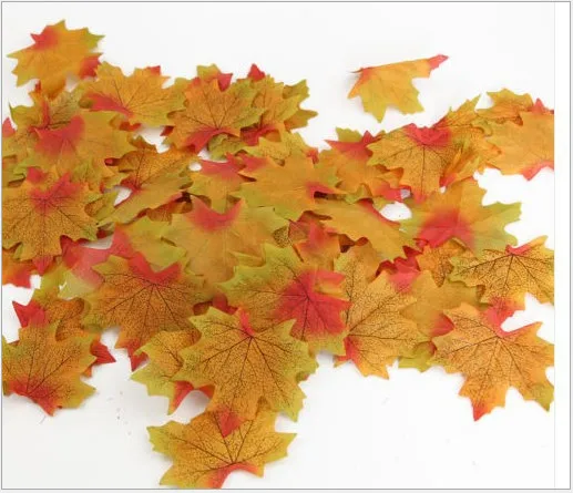 50 шт. искусственные листья цветов клена для украшения стола шелковые лепестки
