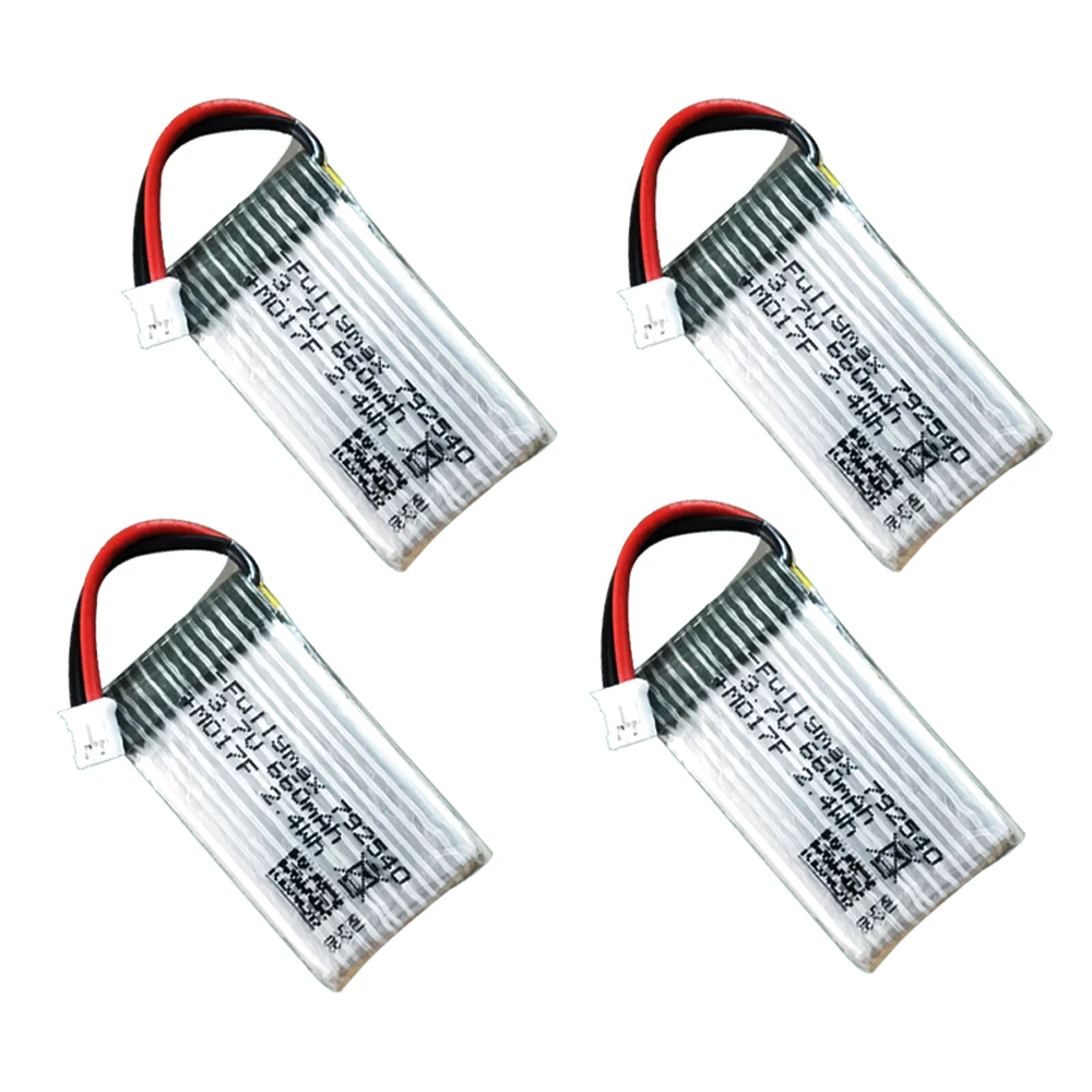 4pcs/lot 3.7V 660mAh 25C Li-Po Battery Rechargeable PH2.0 Connector JST Plug for Radiolink F121/F110S Drone Parts | Игрушки и хобби