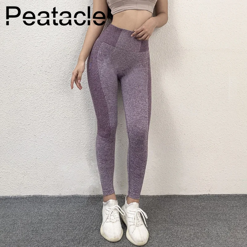 Peatacle легинсы спортивные женские штаны для фитнеса или йоги Высокая талия спортивная одежда для зала Lulu лайкра Девушки энергии бесшовные леггинсы